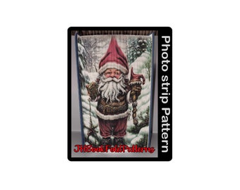 Dwarf Santa Photo strip Book art pattern (1387PS)