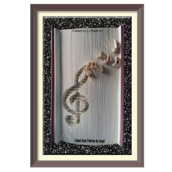 Treble Clef Book Folding Pattern (2333)