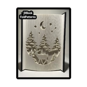 Mountain Deer Cut and Fold Book art Pattern (5878)