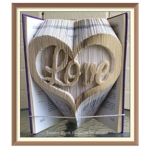Love Heart Book Folding Pattern (241)