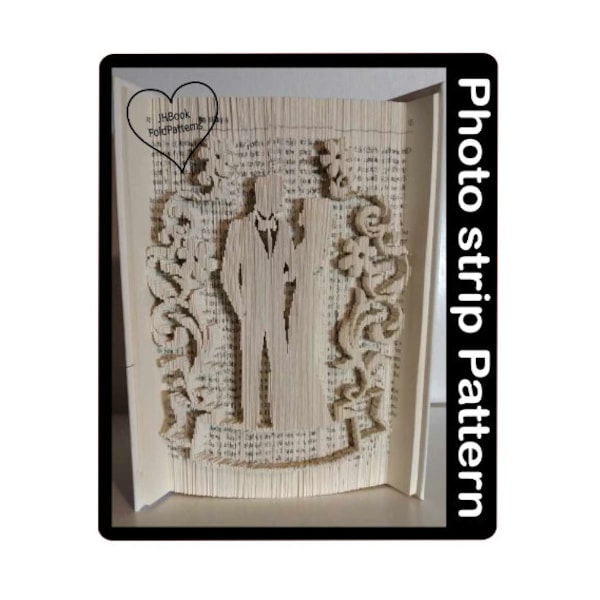 Bride and Groom Cut and fold Book art Pattern (6218)