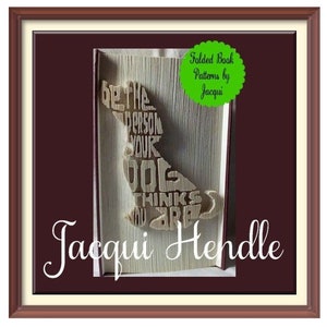 Dog Cut and fold Book art Pattern (4508)