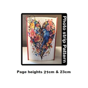 Floral Heart Photo strip Book art Pattern (1792PS)