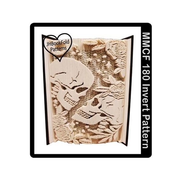 Love Skulls Cut and Fold Book art Pattern (6798)