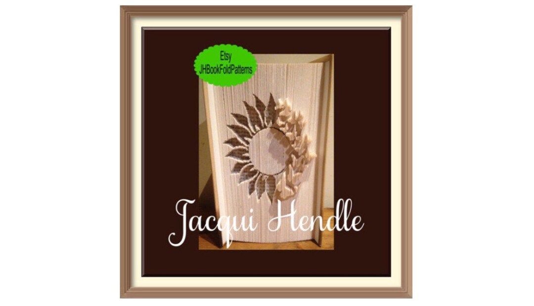 4685. Sunflower Book Folding Pattern Etsy