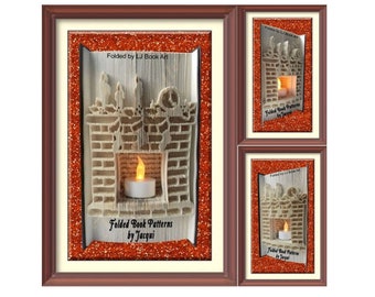 Fireplace Cut and fold Book art pattern (2172)