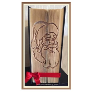Santa Cut and fold Book art Pattern (985)