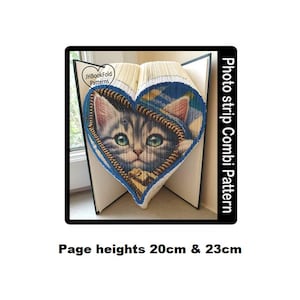 Cat Heart Combi Photo strip Book art pattern (2622PS)