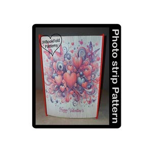 Happy Valentines Hearts and Butterflies Photo strip Pattern (2281PS)