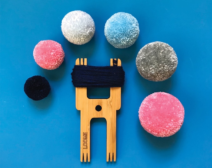 Wood Pom Pom Maker: 5-in-1 Craft Tool (Robot Model)