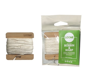 ACCESSORY: Bobbin with Cotton Warp (for Weaving Loom)