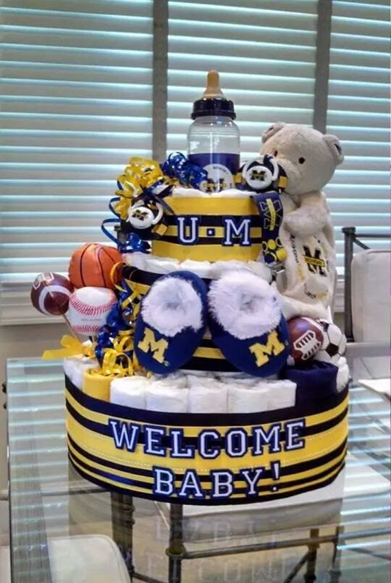 Custom -Janet - Sports Diaper Cake, Sport Themed Diaper Cake.