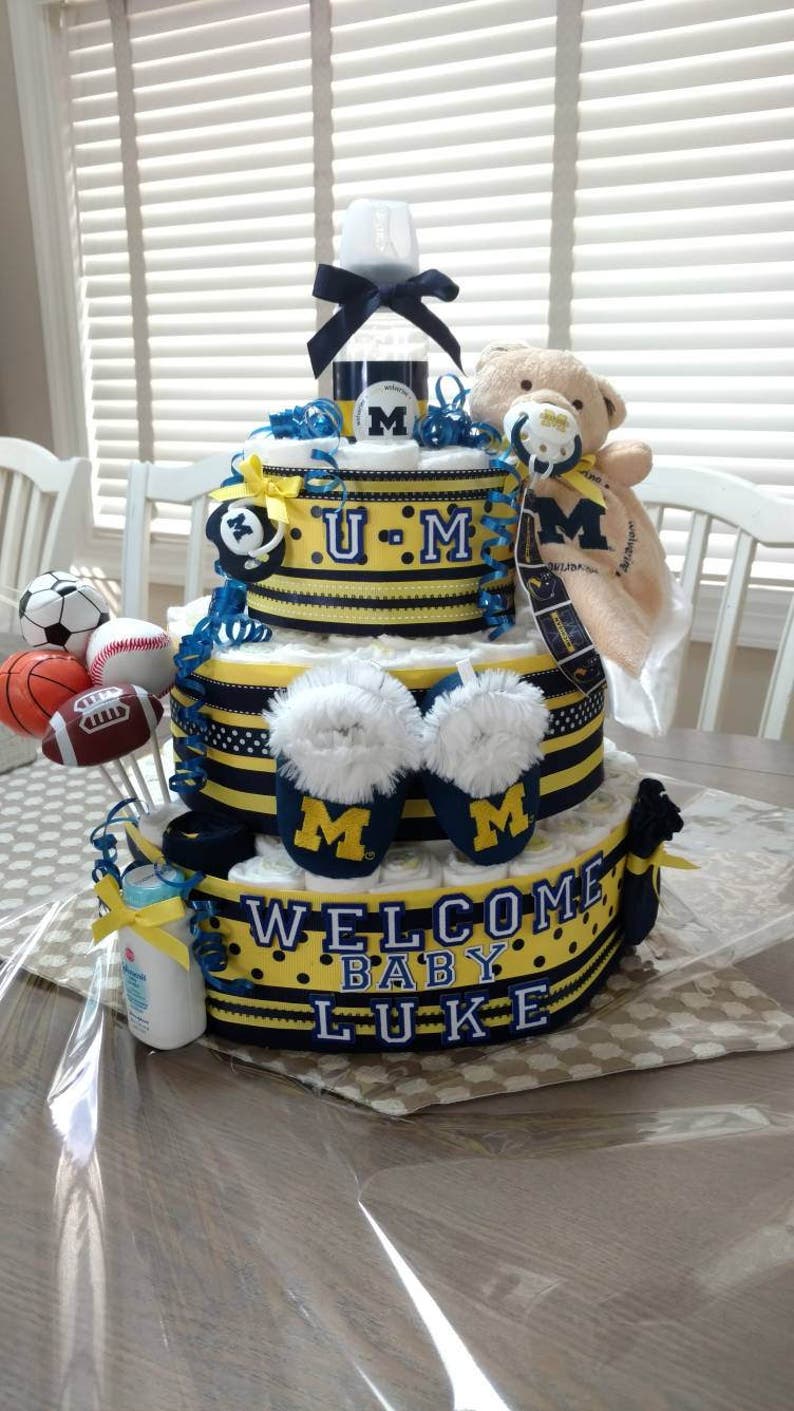 Sports Diaper Cake, Sport Themed Diaper Cake, Etsy