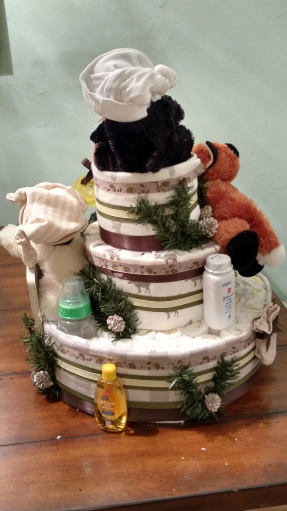 Gateau De Couche Culotte De Foret Gateau De Foret Ours Noir Etsy