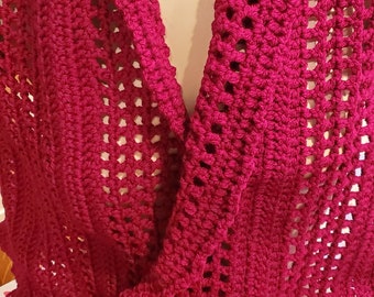 Sweet Mulberry Crocheted Shawl