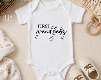 First Grandbaby SVG PNG, Pregnancy Announcement for Grandparents, Grandchild Reveal, Grandma Grandpa Baby Announcement, Baby Onesie SVG
