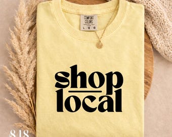 Shop Local PNG & SVG, Shop Local Graphic, Small Business Design, Farmers Market Retro Tote Bag Design, Support Local Shops, Trendy Graphics