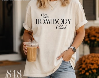 The Homebody Club SVG PNG | Trendy Aesthetic Shirt Design | Cozy Introvert Saying | Cricut Cut File | For pod use, Minimal Aesthetic