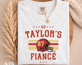 Go Taylors Fiance PNG, Chiefs Football, Sports Team, Digital Sticker, Travis Kelce Design, Football Season Tshirt Graphic