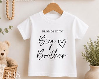 Promoted to Big Brother SVG PNG, Big Brother Announcement SVG, Pregnancy Announcement Cut File, Sibling Reveal Shirt Design, Baby Reveal Svg