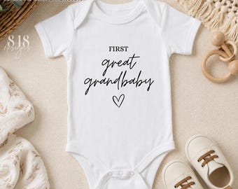 First Great Grandbaby SVG PNG, Great Grandparents Pregnancy Announcement, Great Grandchild Reveal, Baby Announcement SVG, Onesie Design