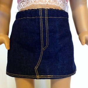18 Inch Doll Clothes, Denim Jean Skirt
