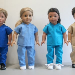 Scrubs, Boy or Girl--Nurse, Doctor, Dental Hygienist, Hospital Lab Tech,Medical Uniform, 18 Inch Doll Clothes