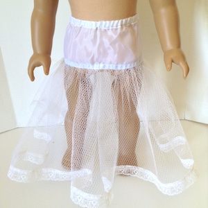18 Inch Doll Clothes, 1950&#39;s Long Crinoline, Slip, Petticoat, Floor/Formal Length.