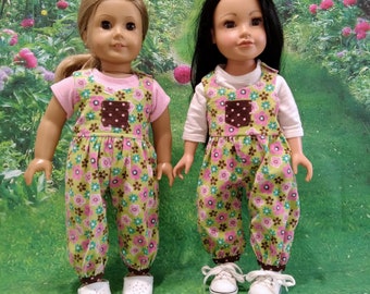 18 Inch Doll Clothes, Romper Overalls and Matching Jacket