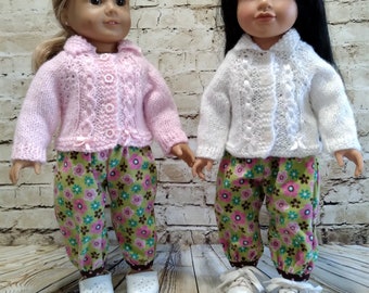 18 Inch Doll Clothes, Hand Knit Cable Sweater for Girl Doll ***Watch for new color options coming!**