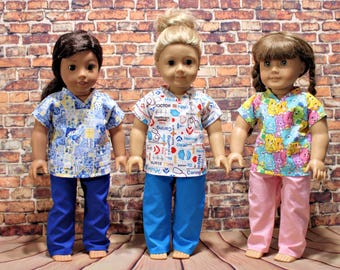 Uniformes médicos, de enfermera, higienista dental, técnico de laboratorio, ropa para muñecas de 18 pulgadas