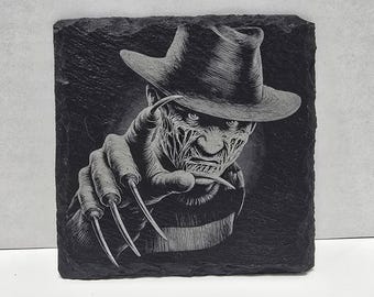Posavasos de pizarra de terror y terror: villanos de películas clásicas