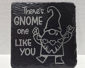Posavasos de pizarra Love Gnome