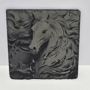 4&quot; Slate Horse Coaster