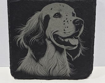 Posavasos de pizarra de setter inglés