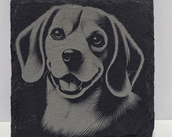 Posavasos de pizarra Beagle