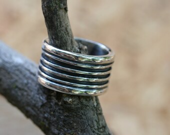 Wide Silver Band, Silver Ring, Wedding Ring, Unisex Ring, Silver Jewelry, Sterling Silver Ring, FREE SHIPPING