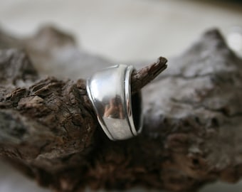 Just Silver,Wedding Band, Solid Silver Ring, Handcrafted Silver Band, Artisan Designed  Band, Unisex Ring, Clean Design,