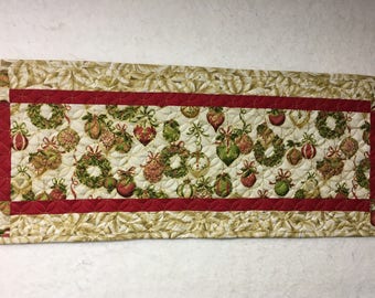 Golden Ornaments Table Runner