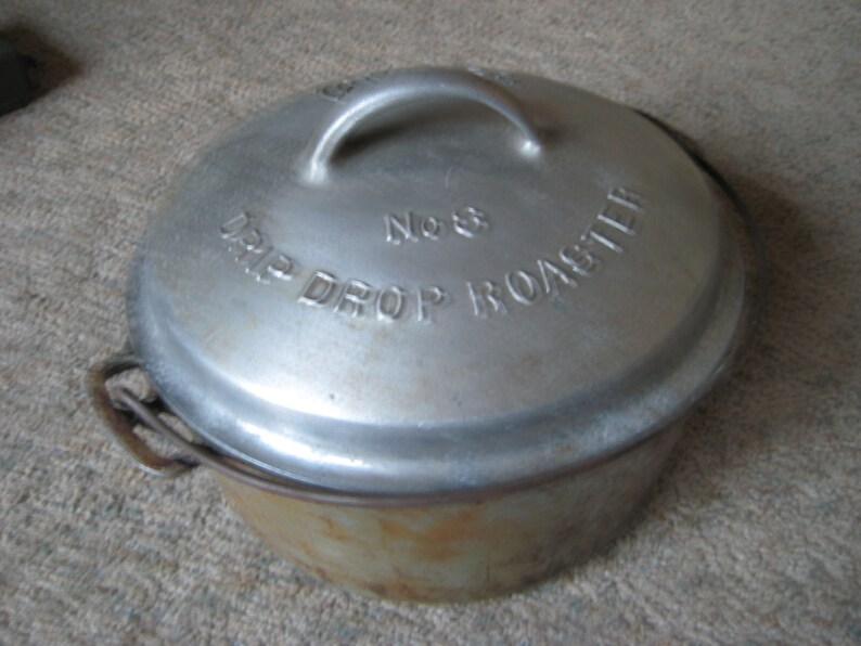 Wagner Ware Drip Drop Roaster No. 8 Dutch Oven. Etsy