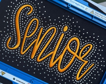 Senior Embroidered Sparkle Rhinestone Shirt | Custom Graduation Apparel | High School | Senior 2026 2027