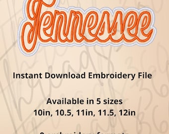 Tennessee  Embroidery Design:  Double Applique Machine File (Digital Download)