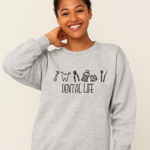 Dental Life Embroidered Icon Sweater
