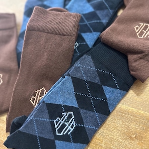 Personalized Embroidered Dress Socks: Monogrammed Ankle, Wedding Party Gift | Custom Gifts for | After Christmas Gift | Post | Bundles