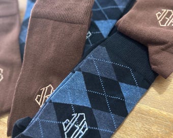 Personalized Embroidered Dress Socks: Monogrammed Ankle, Wedding Party Gift | Custom Gifts for | After Christmas Gift | Post | Bundles