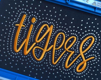 Custom Tigers Rhinestone + Embroidery Shirt & Sweatshirt | Game Day Apparel | School Spirt