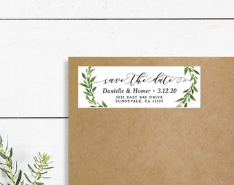 floral return address stickers custom save the date address etsy