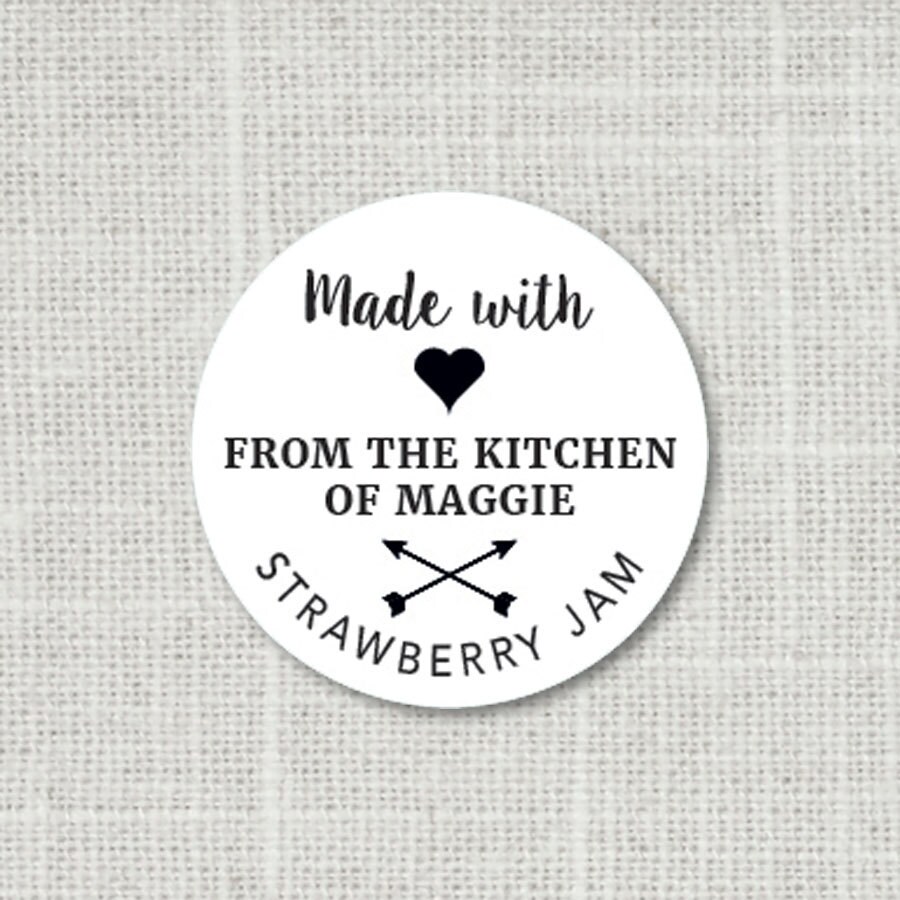 Personalized Food Labels From the Kitchen of Gift Stickers Etsy