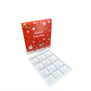 Pack of 12 Boxes- 12 Days, Christmas calendar, countdown calendar- RED