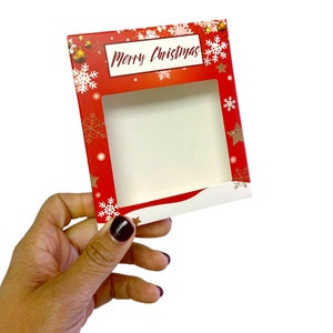 Merry Christmas Cookie Boxes with Window (Pack of 25)